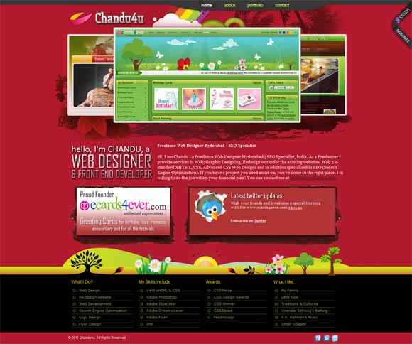 Chandu4u | Web Designer *Redesign*