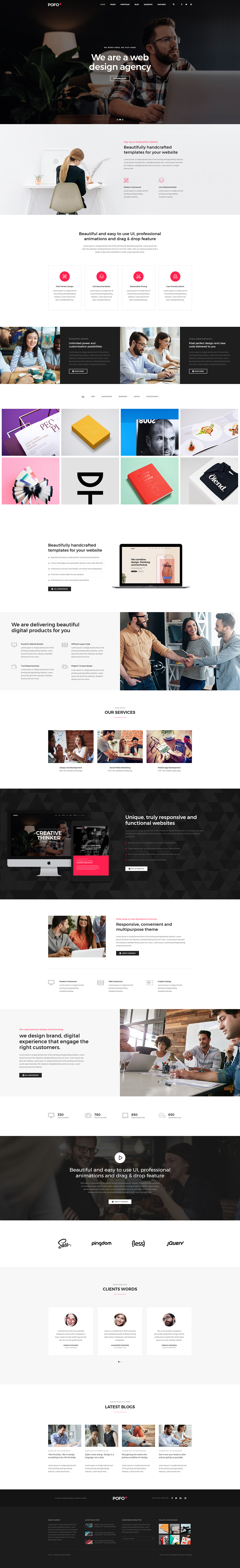 Pofo modern and responsive HTML5 portfolio - Folio Focus